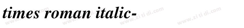 times roman italic字体转换